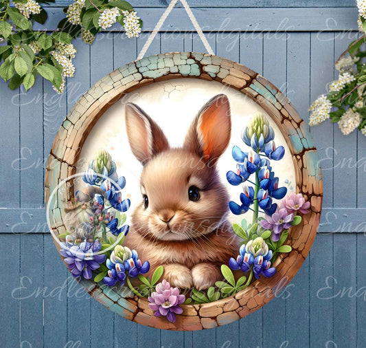 SPRING BABY BUNNY Wreath Sign, door hanger, wind spinners, slate for sublimation, quality high resolution 1 file for download