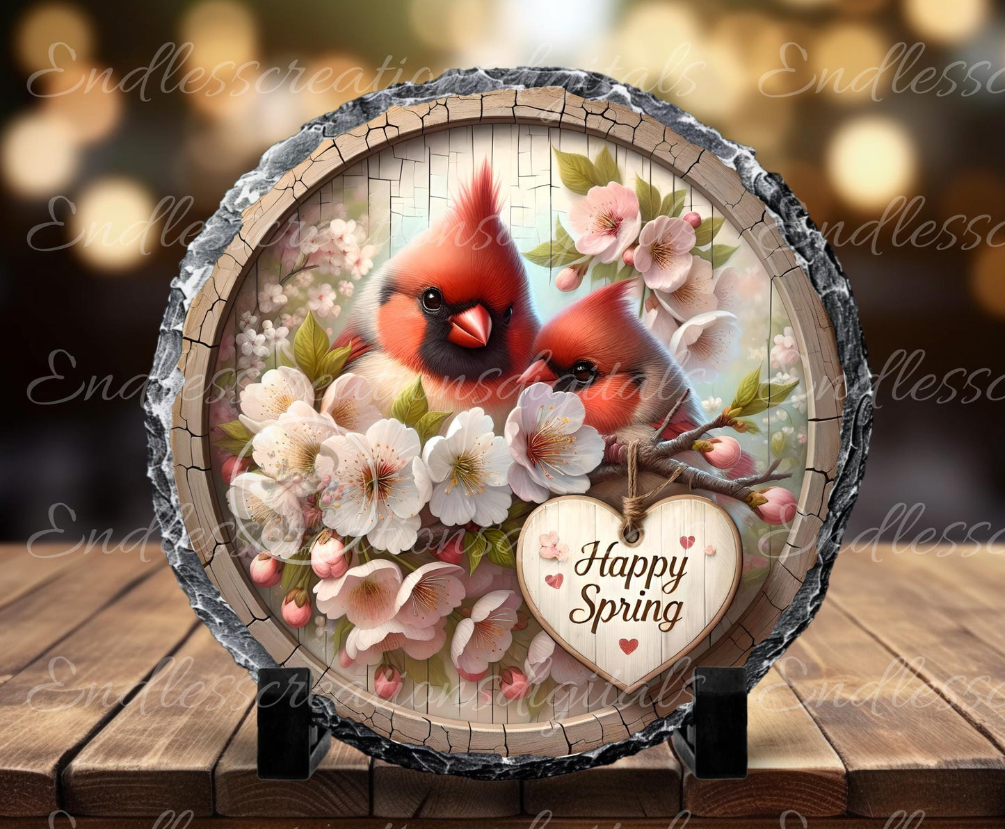 SPRING BABY Cardinals Wreath Sign, door hanger, wind spinners slate for sublimation high resolution 2 files for download 1 add your own text