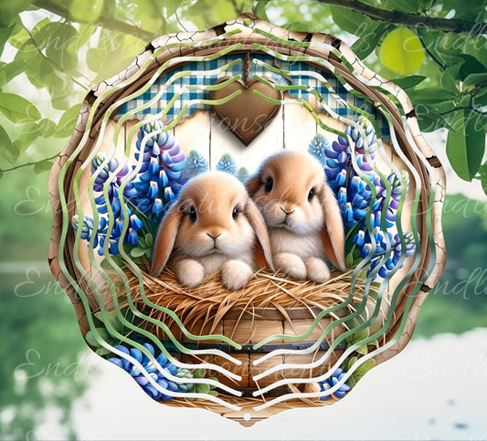 BLUEBONNETS SPRING BUNNY