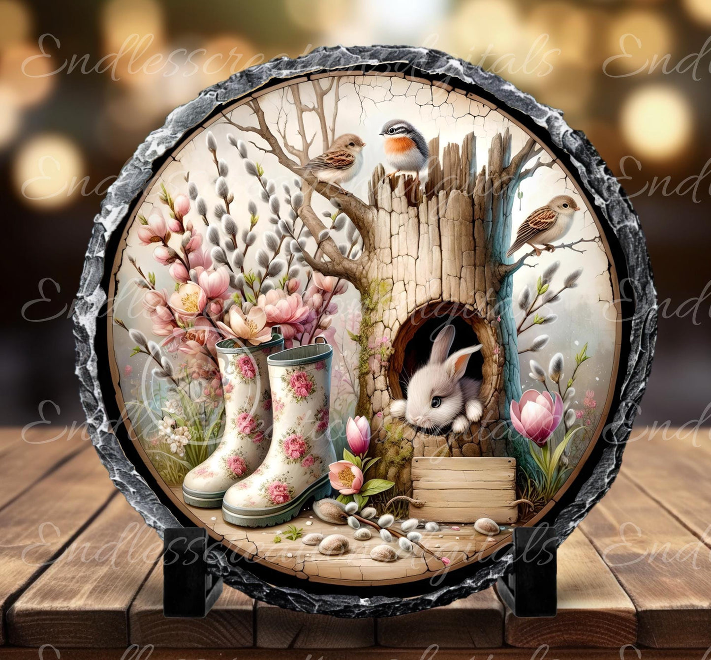WELCOME BACK SPRING Wreath Sign, door hanger, wind spinners, slate for sublimation high resolution 2 files for download 1 add your own text
