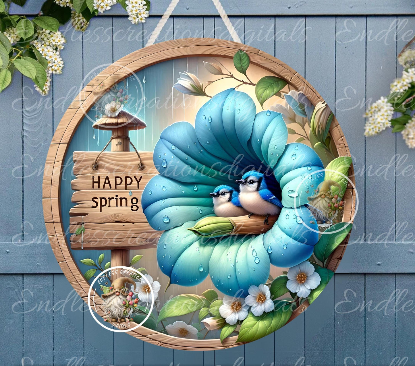 SPRING BABY BLUE Jays Floral