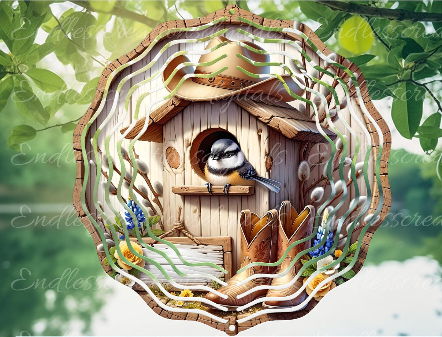 HOWDY TWEETS SPRING FLORAL ROUND