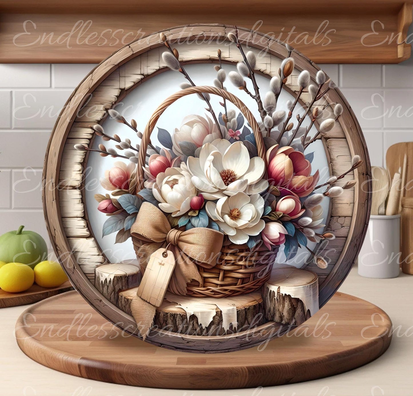 SPRING MAGNOLIA BASKET