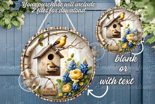 HOME SWEET HOME Finches Birdhouse