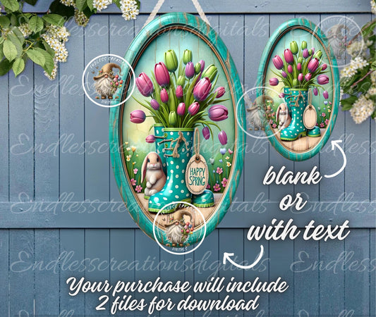 OVAL DIGITAL SPRING TULIPS