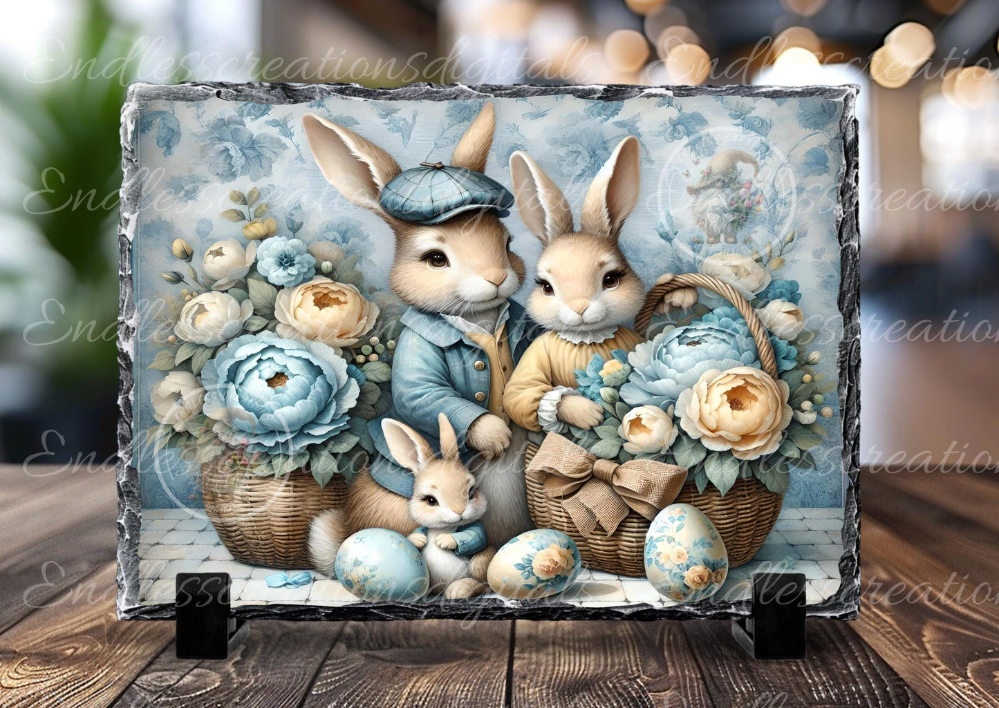 BLUE VINTAGE FAMILY Rectangle