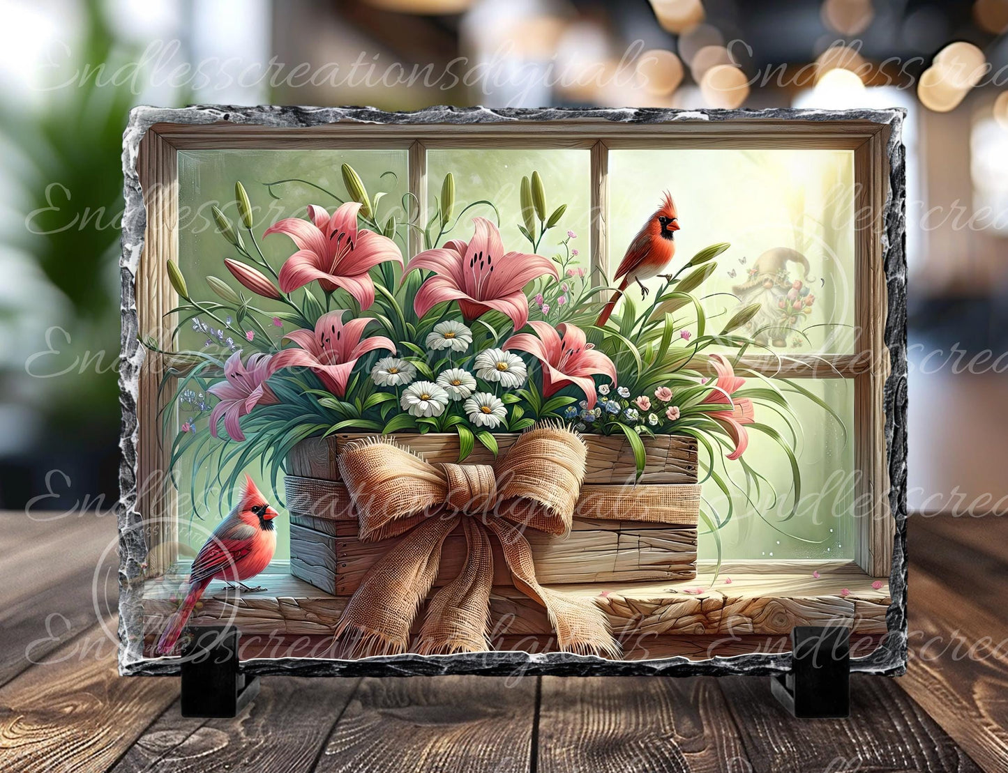 CARDINALS FLORAL RECTANGLE
