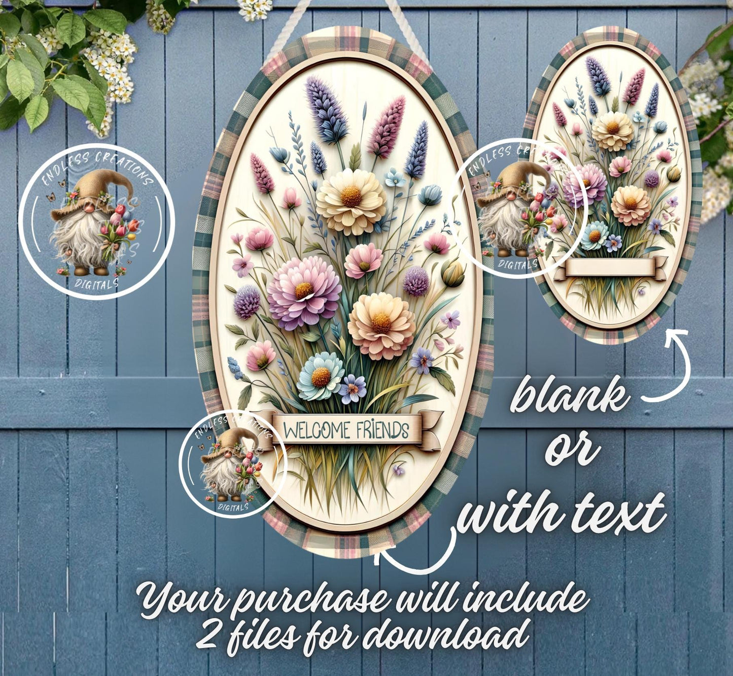 OVAL DIGITAL WELCOME WILDFLOWERS