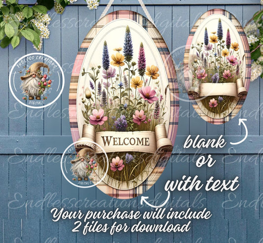 OVAL DIGITAL WELCOME WILDFLOWERS