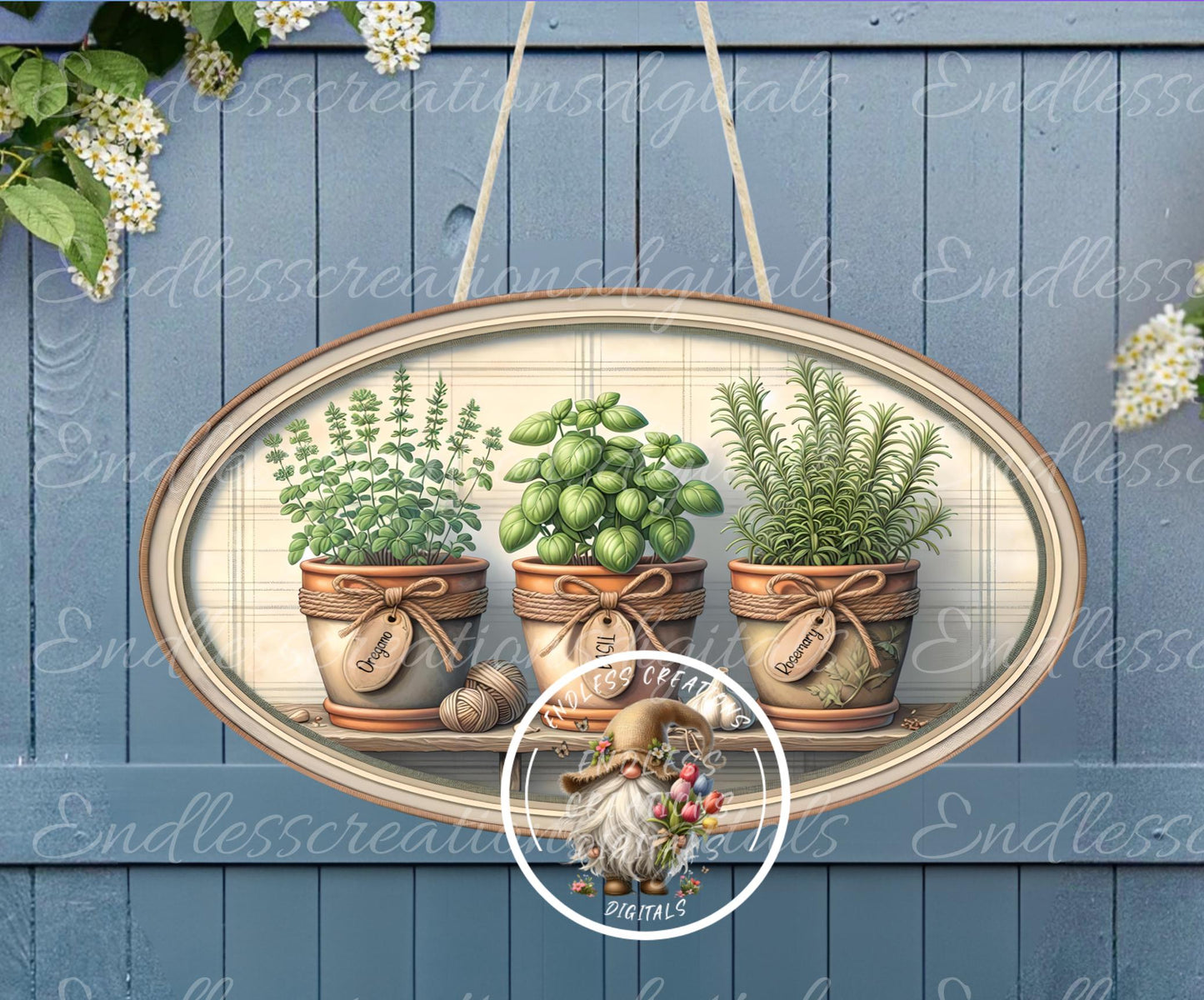 OVAL HERB CLAY SUMMER POTS OVAL DIGITAL