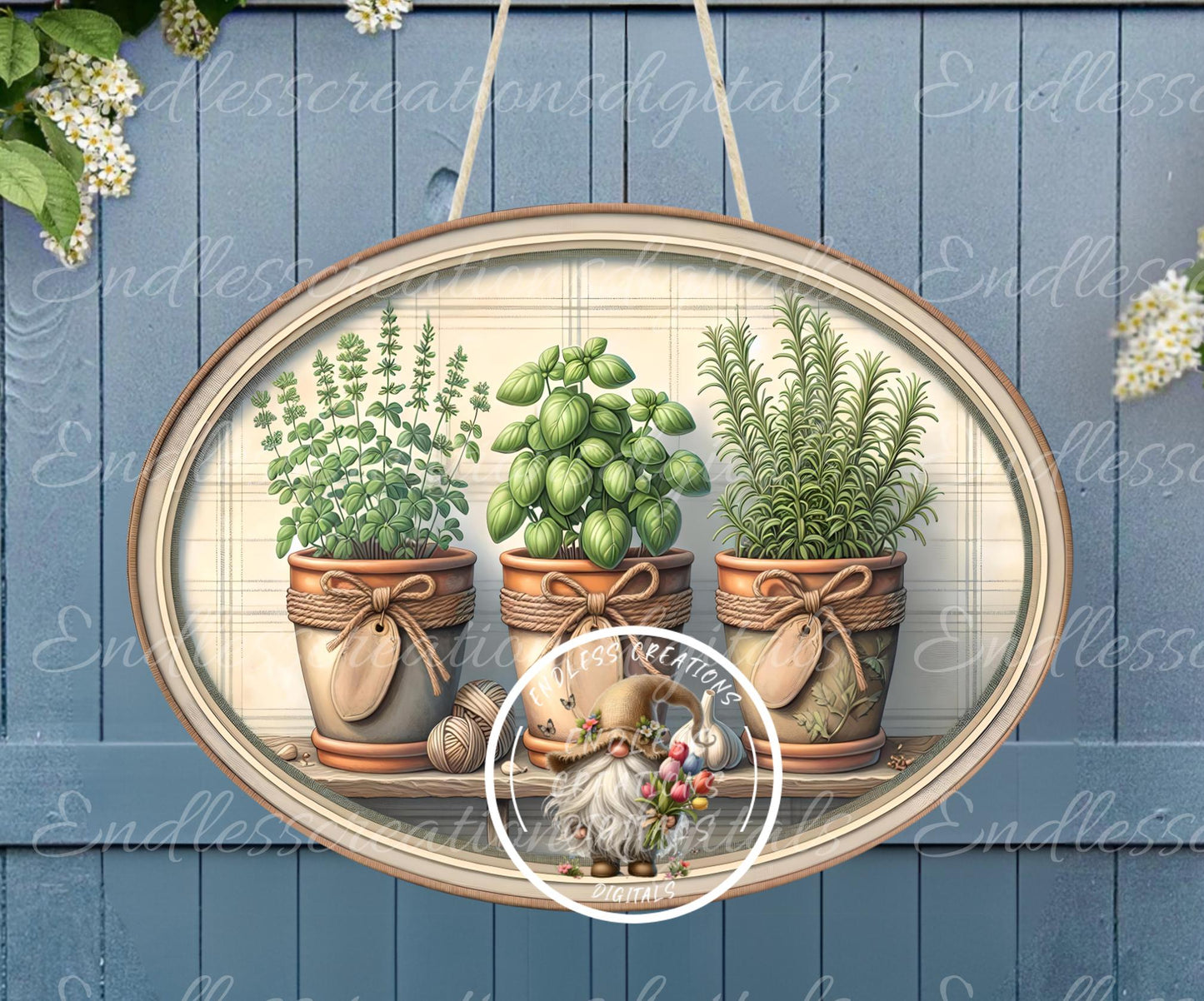 OVAL HERB CLAY SUMMER POTS OVAL DIGITAL
