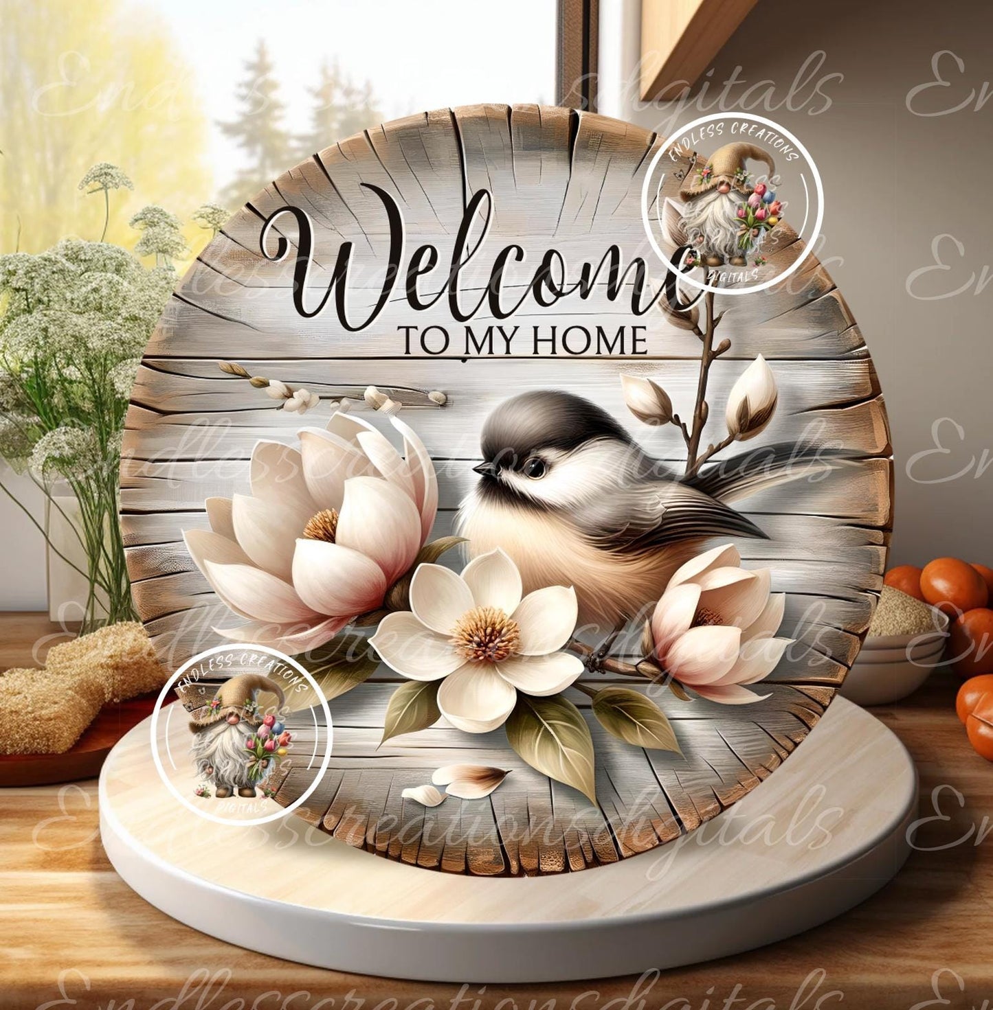 SPRING MAGNOLIA CHICKADEE