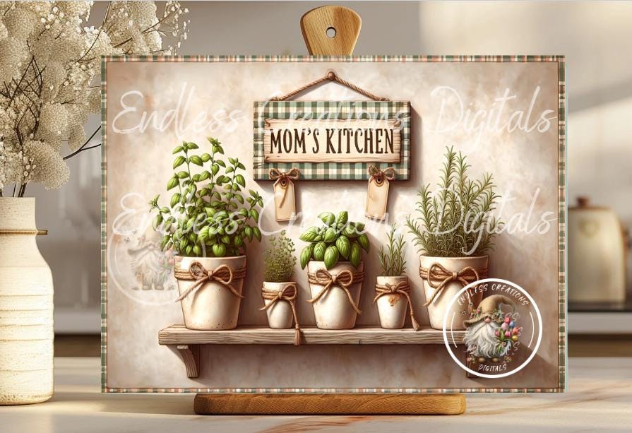 ASSORTED HERBS RECTANGLE CUTTING Board