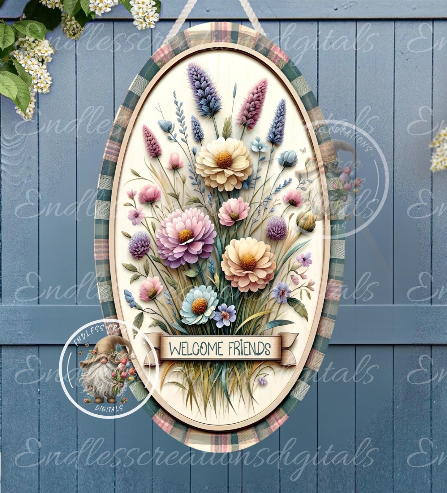 OVAL DIGITAL WELCOME WILDFLOWERS