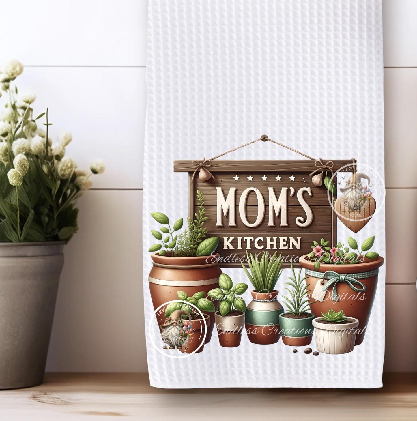MOM'S KITCHEN HERB POTS TRANSPARENCIES