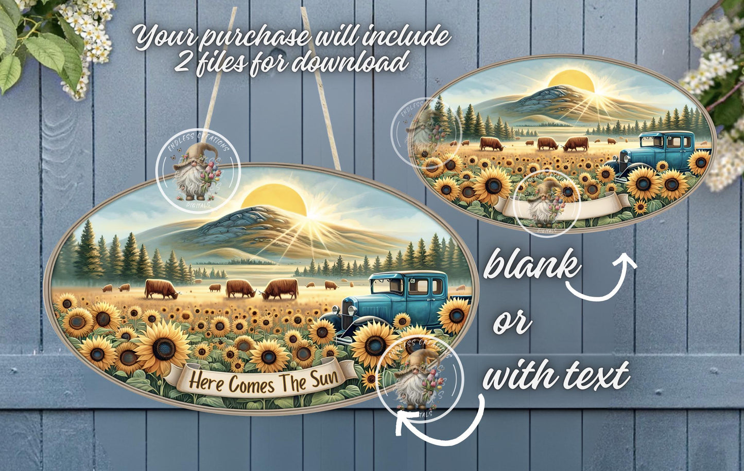 HERE COMES THE SUN OVAL DIGITAL