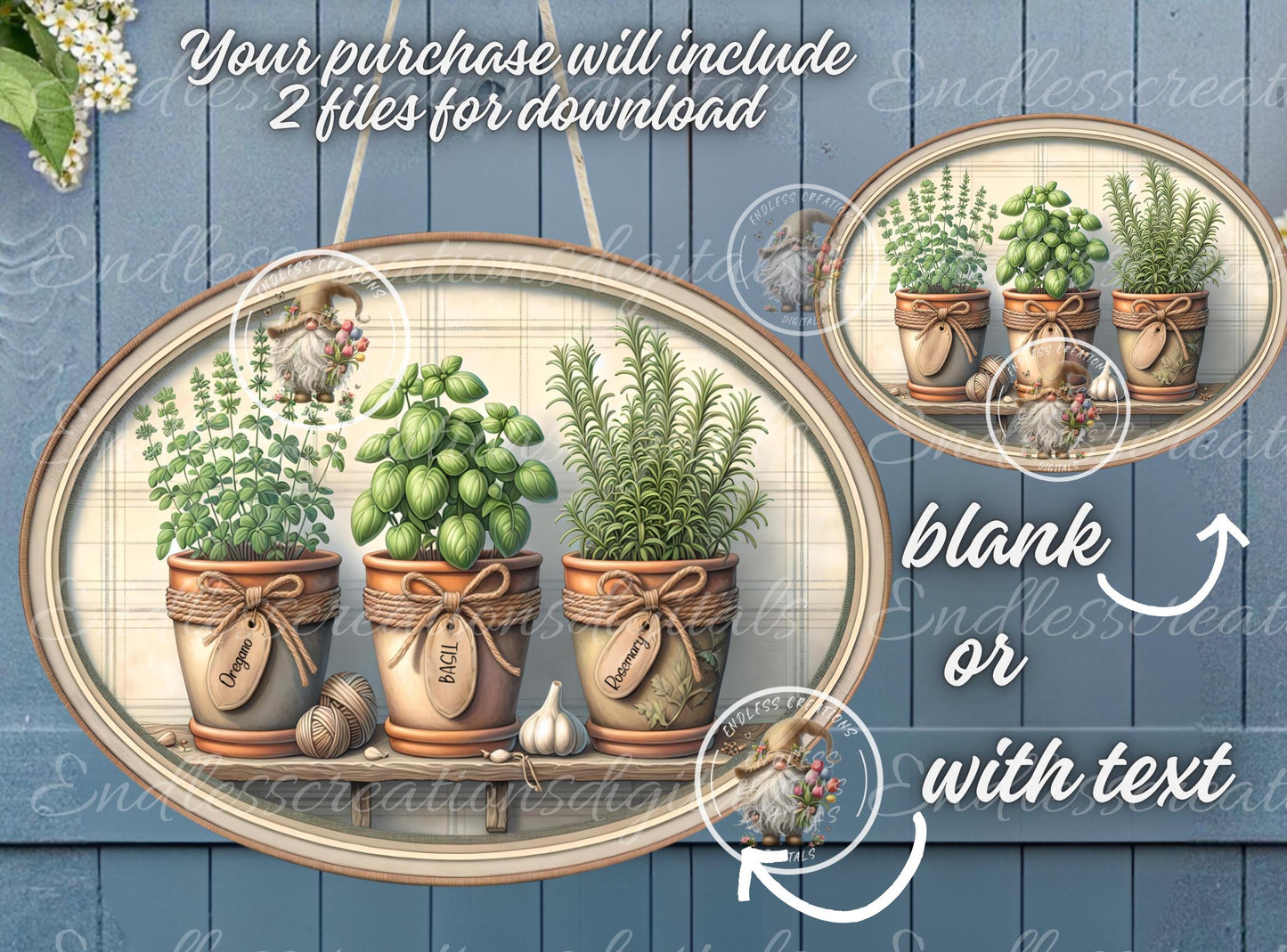 OVAL HERB CLAY SUMMER POTS OVAL DIGITAL