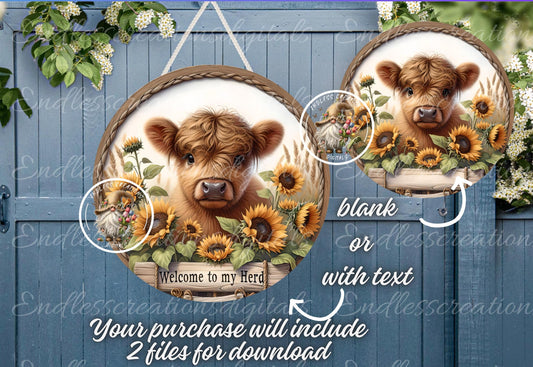 SUMMER FLORAL HIGHLAND Cow