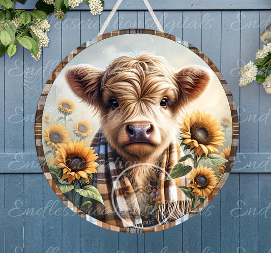 SUMMER FLORAL HIGHLAND Cow