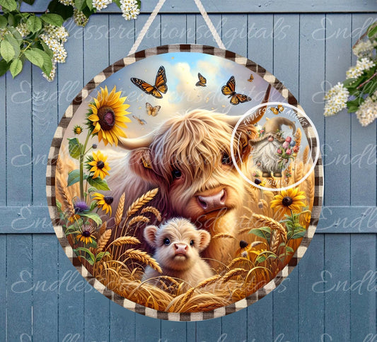 SUMMER FLORAL HIGHLAND Cow