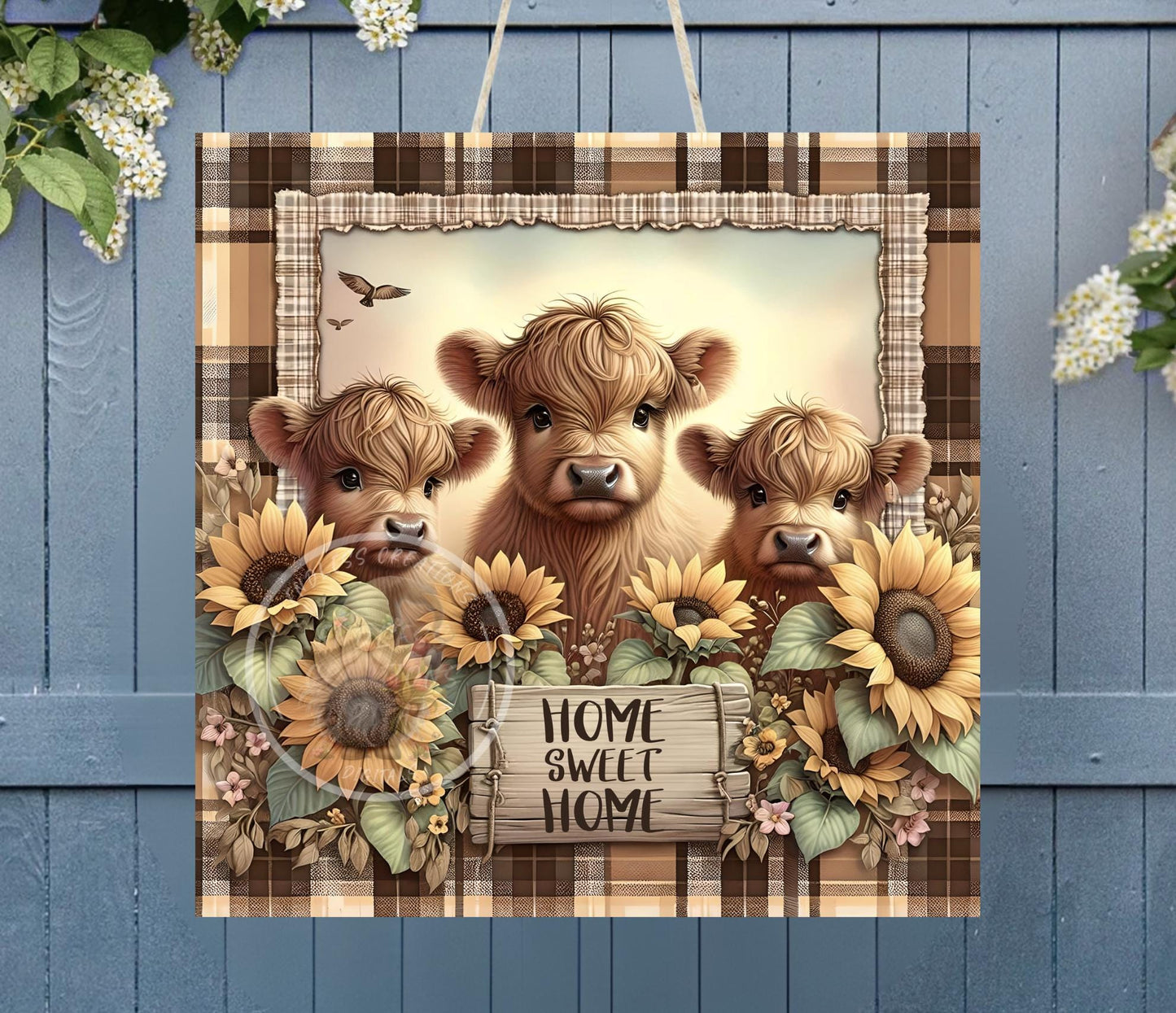 SUNFLOWER SUMMER HIGHLAND COWS