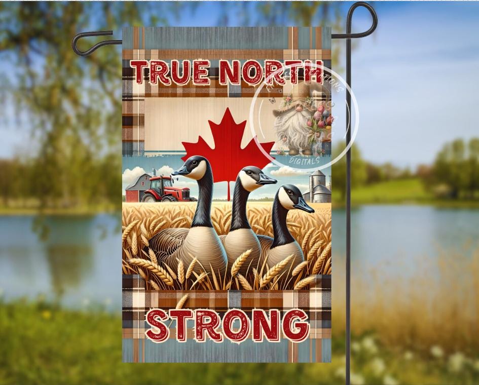 TRUE NORTH STRONG CANADA GEESE GARDEN FLAG