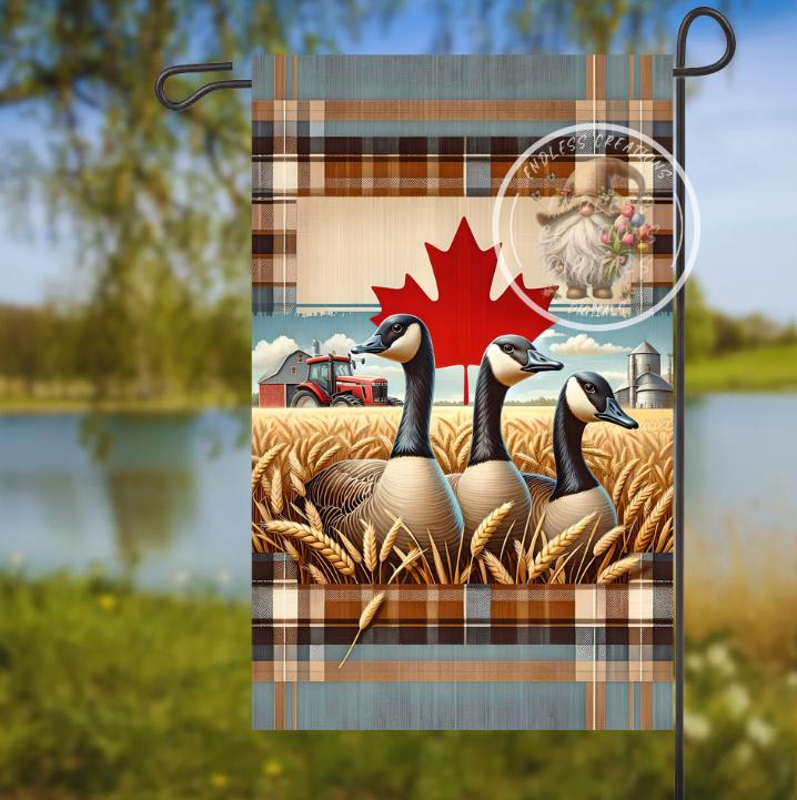 TRUE NORTH STRONG CANADA GEESE GARDEN FLAG