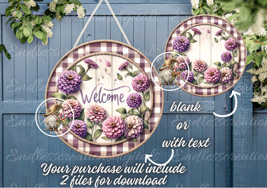 WELCOME SHADES OF SUMMER LAVENDER FLORAL