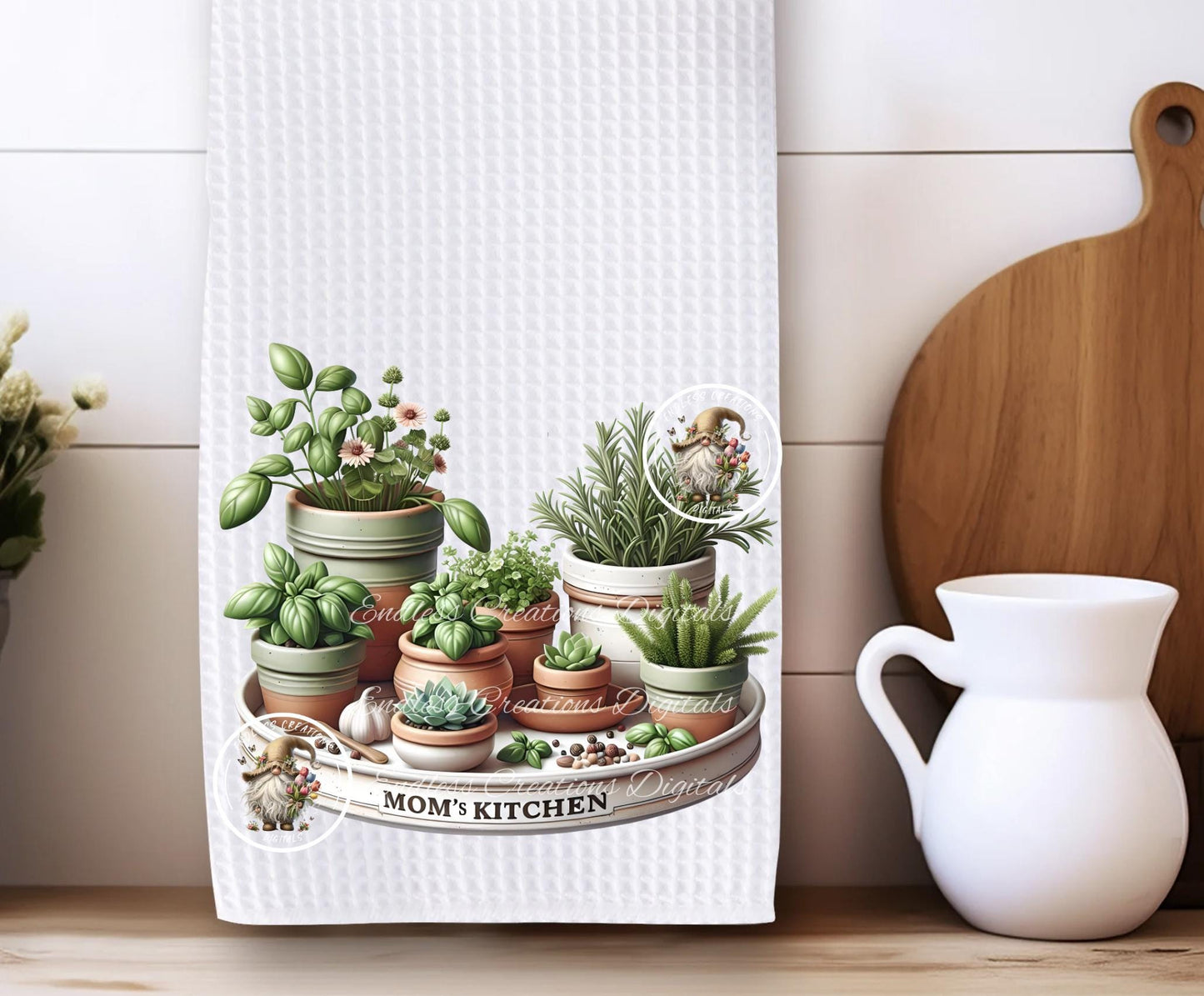 MOM'S KITCHEN HERB POTS TRANSPARENCIES