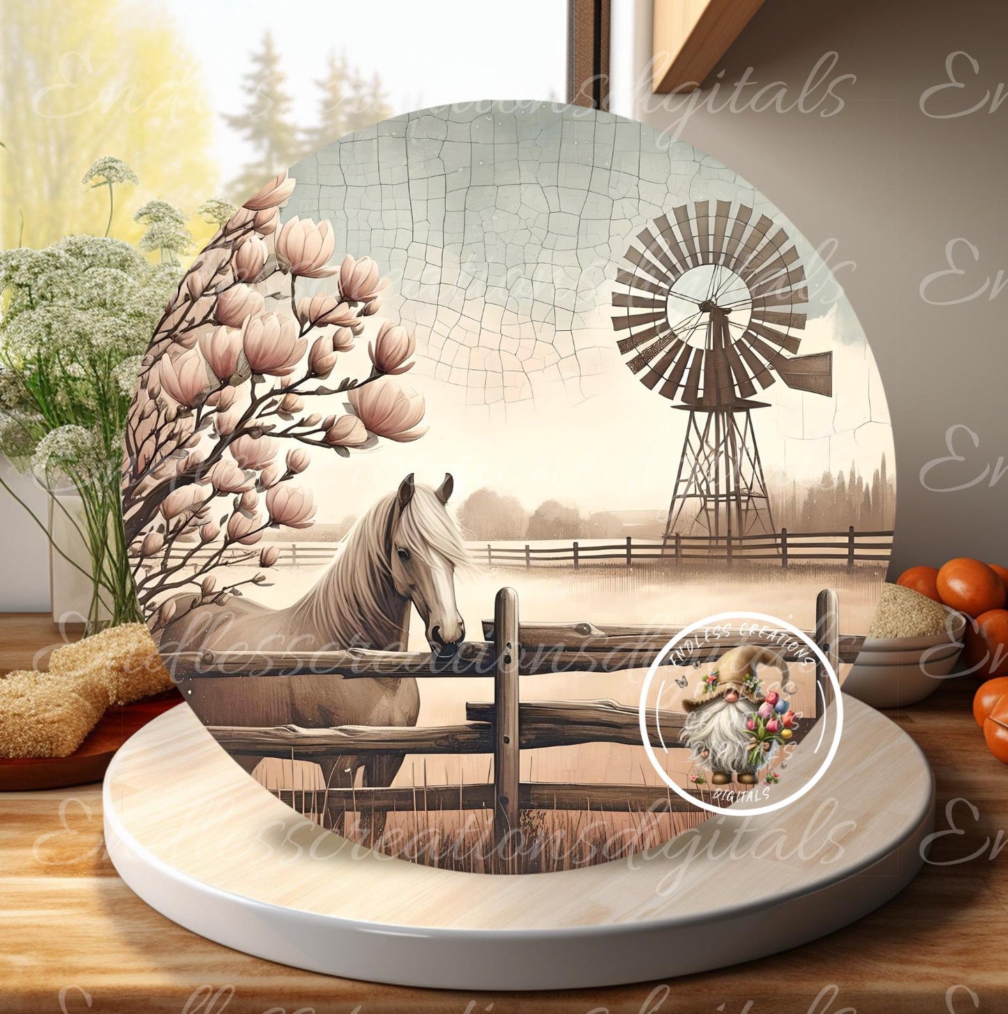 MAGNOLIA HORSE WINDMILL SUMMER ROUND