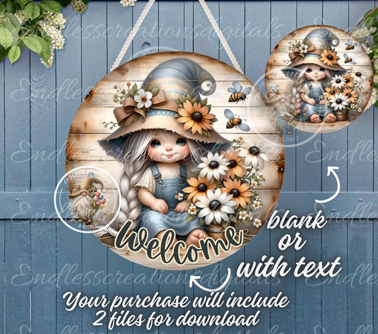 WELCOME SUMMER GIRL GNOME