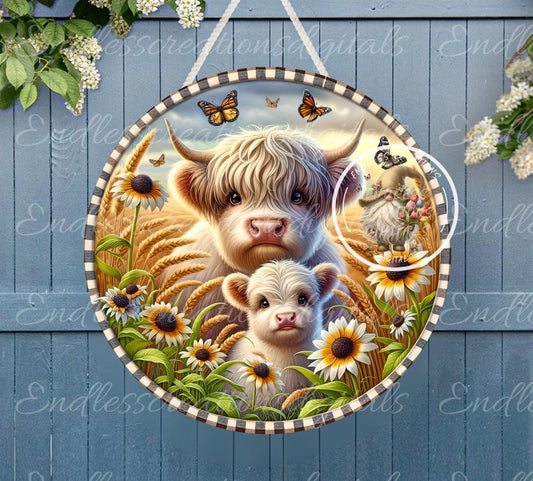 SUMMER FLORAL HIGHLAND Cow