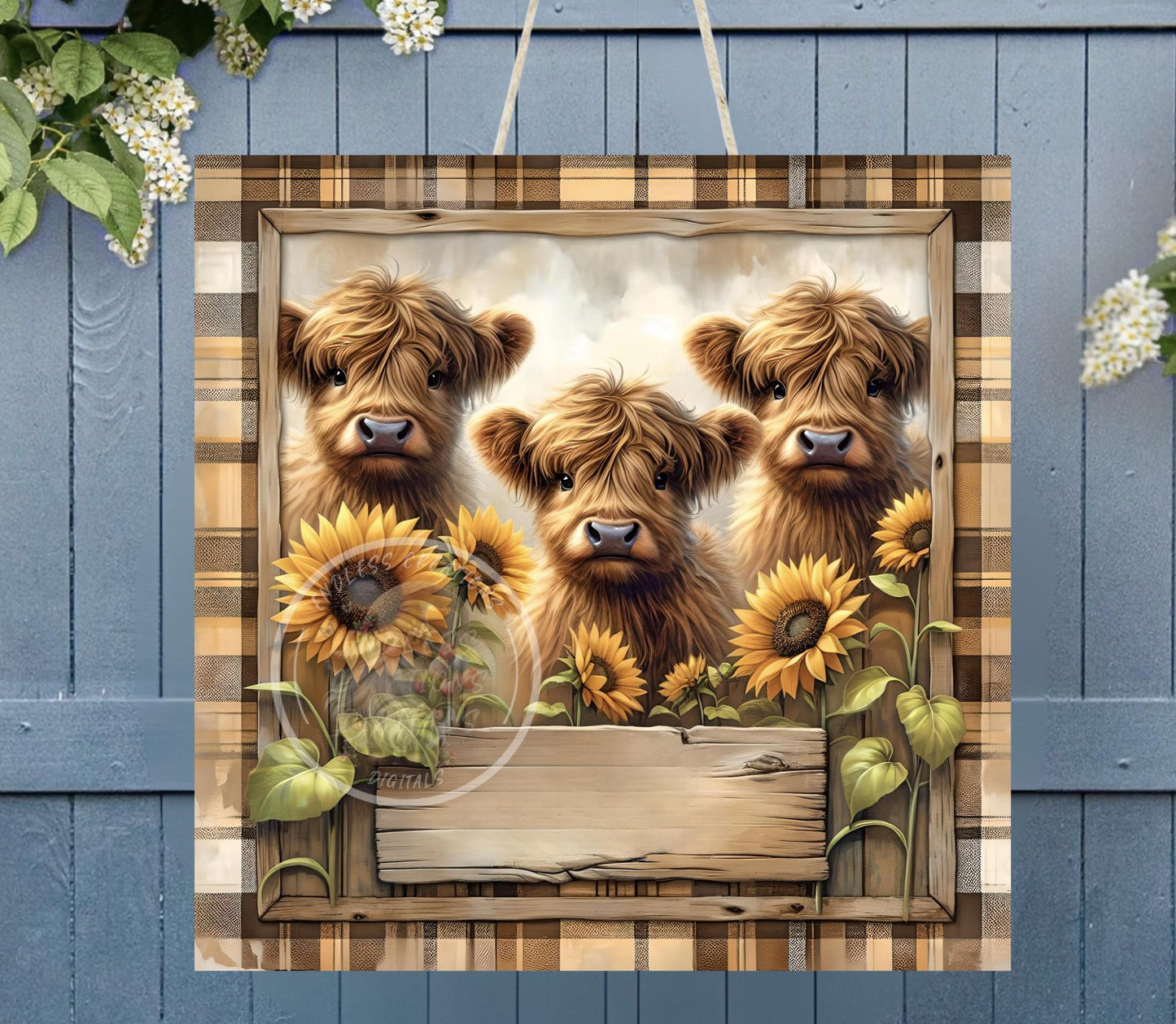 SUNFLOWER SUMMER HIGHLAND COWS